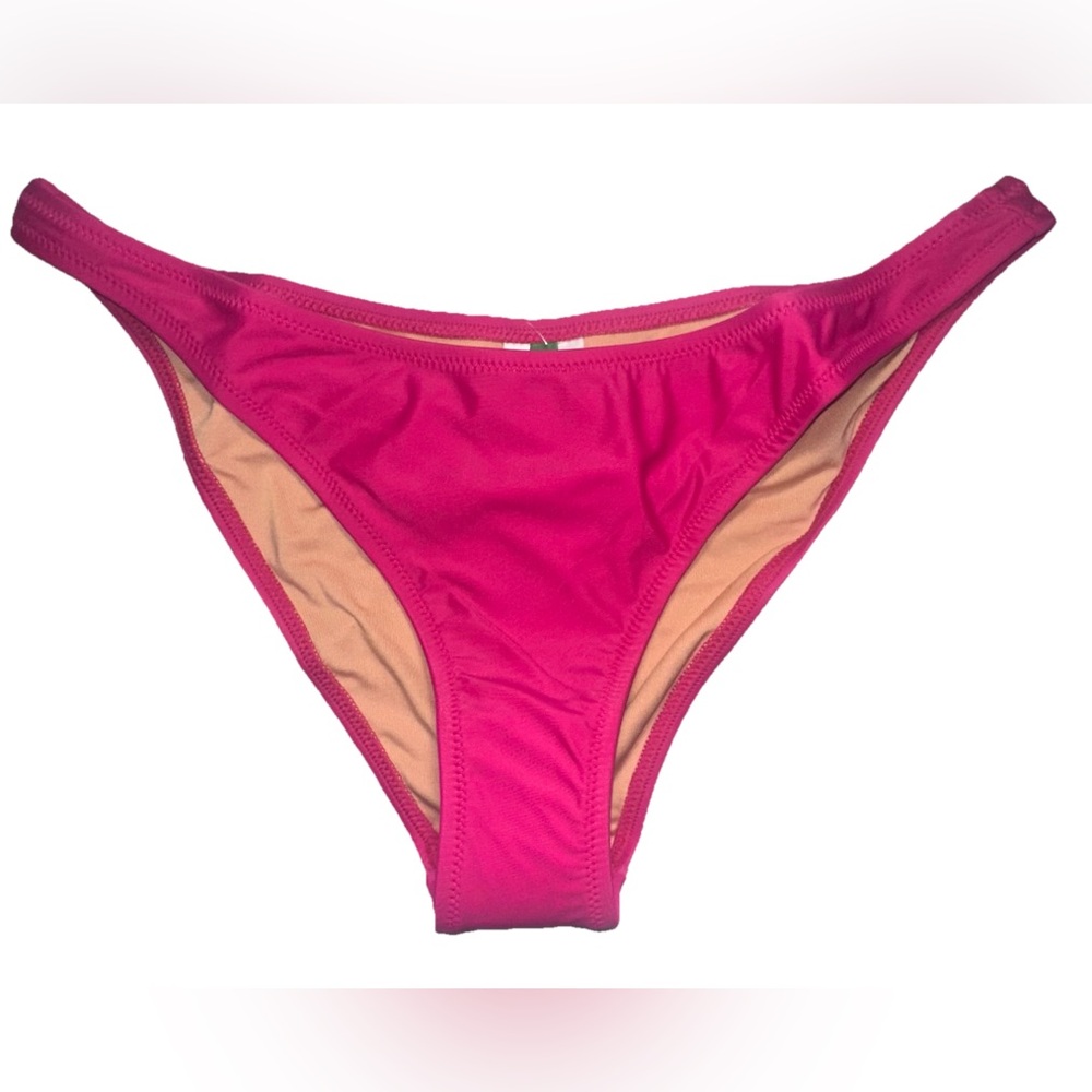 J. Crew Bikini Bottom Womens Size‎ M Pink Heritage 1989 High Leg Mid Rise New
